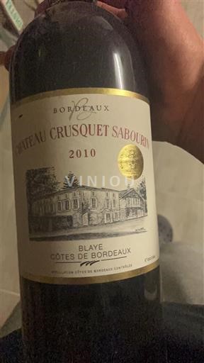 Burdeos Blaye-Côtes de Burdeos Château Crusquet Sabourin 2010
