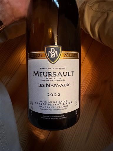 Burgundi Meursault Ballot-Millot Les Narvaux 2022