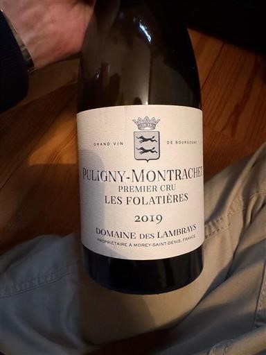Borgogna Puligny-Montrachet Premier Cru Domaine S Lambrays Les Folatières 2019