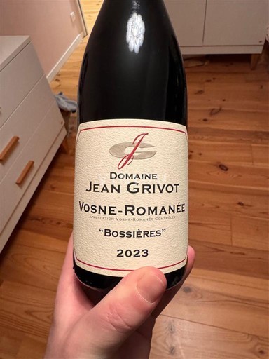 Bourgogne Vosne-romanée Domaine Jean Grivot Bossières 2023