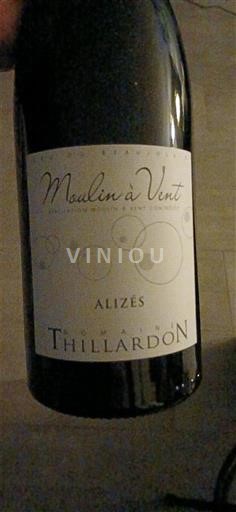 Beaujolais Moulin-à-vent Domaine Thillardon Alizés Ei vuosikertaa
