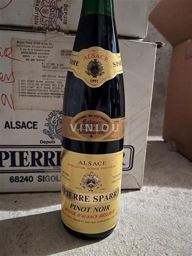 Alsace Pierre Sparr Pinot Noir Rouge d'Alsace Réserve 1991