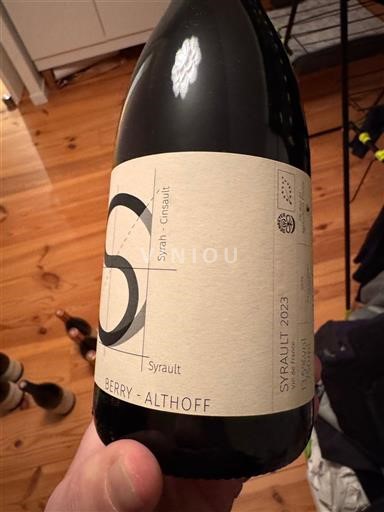 Rượu vang Rouge sec Syrault Berry-Althoff 2023 Pháp Languedoc Không được chỉ định AOC