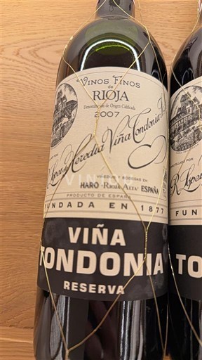 La Rioja Rioja R. Lopez de Heredia Viña Tondonia Viña Tondonia Reserva 2007