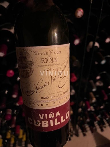 La Rioja Rioja Lopez de Heredia Viña Tondonia Viña Cubillo 2015