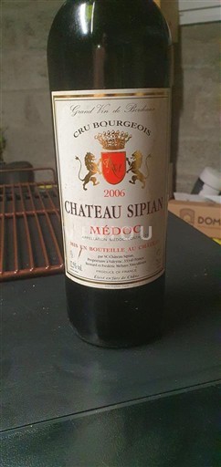 Bordeaux Médoc Cru Bourgeois Château Sipian 2006