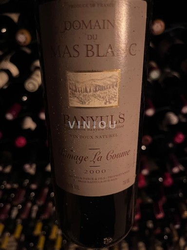 Roussillon Banyuls Domaine Mas Blanc Rimage La Coume 2000