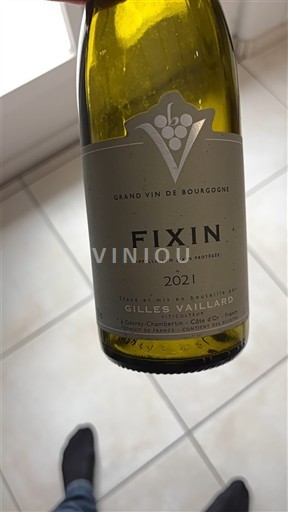 Verërat Rouge sec Gilles Vaillard 2021 Francë Burgundi Fixin AOC
