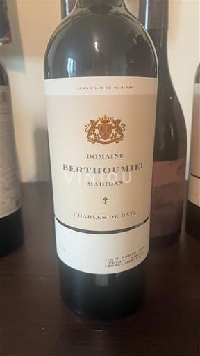 Sud-Ouest Madiran Domaine Berthoumieu charles de batz 2019