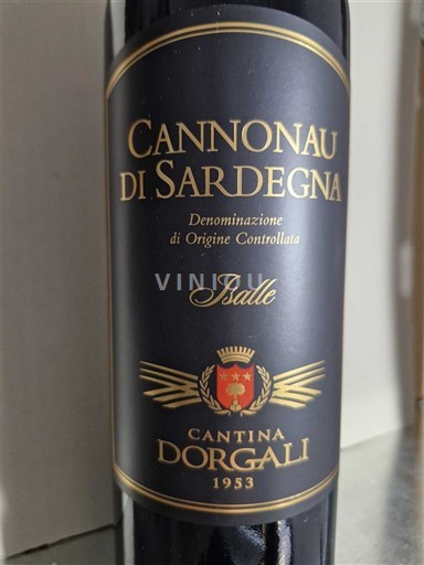 Sardaigne Cannonau di Sardaigne Cantina Dorgali Isalle 2024