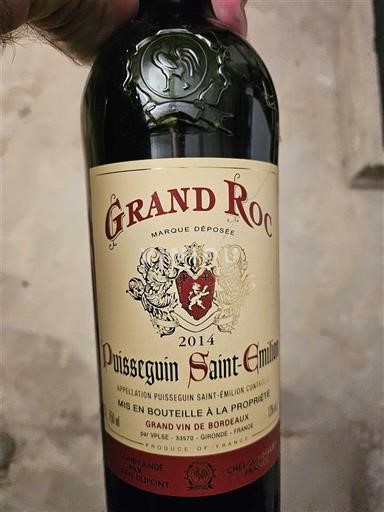 Bordeaux Puisseguin-saint-émilion Grand Roc 2014