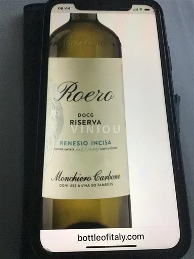 Piemonte Roero Monchiero Carbone Renesio Incisa 2020