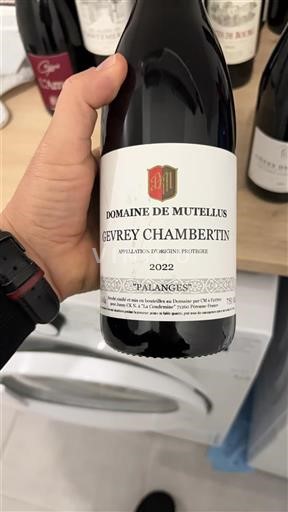 Borgoña Gevrey-Chambertin Domaine Mutellus Falaanges 2022