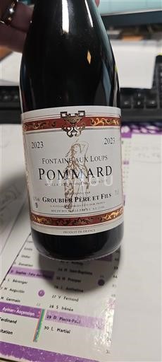 Burgundy Pommard Groubier Père et Fils Fontaine aux Loups 2023