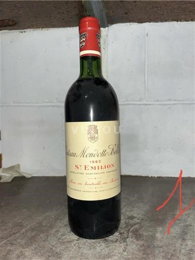 Bordeaux Saint-Émilion Château Bellisle Mondotte 1982