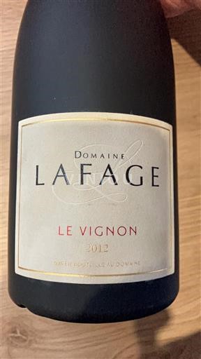 Roussillon Côtes-du-roussillon Domaine Lafage Le Vignon 2012