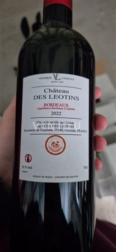 Burdeos Bordeaux Château S Léotins 2022