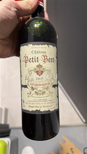 Bordéus Saint-Émilion Grand Cru Grand Cru Château Petit-Bert 2007