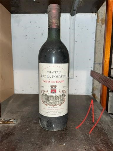 Burdeos Côtes-de-bourg Château Roc La Pouyette 1988