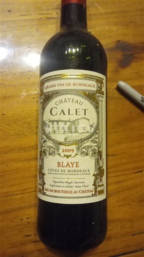 Bordeaux Blaye-Côtes-de-Bordeaux Château Calet 2009