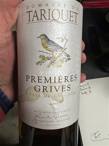 Jugozahod Côtes de Gascogne Domaine Tariquet Premières Grives 2015