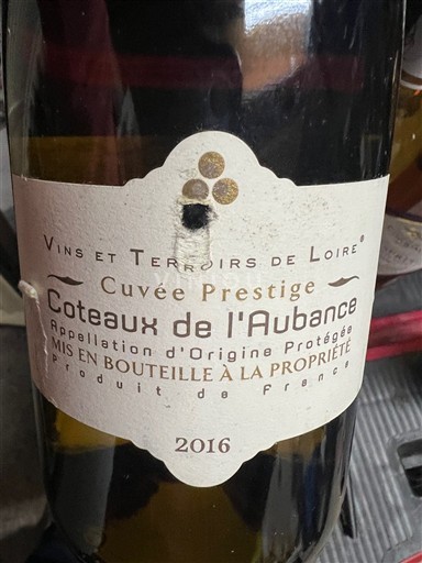 Vallée de la Loire Coteaux-de-l'aubance Vins et Terroirs de Loire Prestige 2016