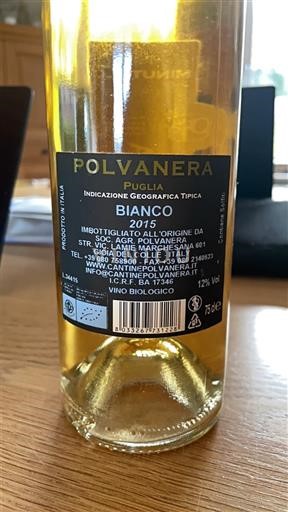 Apulija Ni doloceno Polvanera Bianco 2015