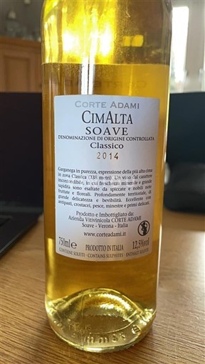 Vénétie Soave Corte Adami Cimalta 2014