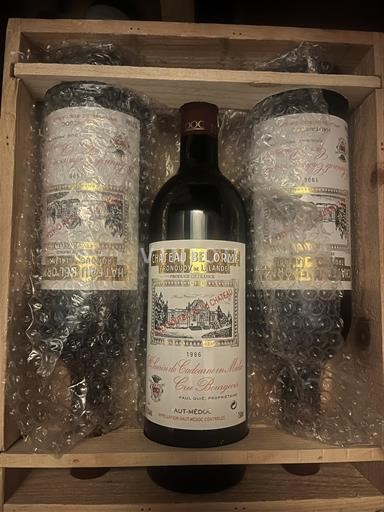Bordeaux Haut-Médoc Château Bel Orme Tronquoy de Lalande Lt Leurin de Cadourne en Mèdre - Cru Bourgeois 1996