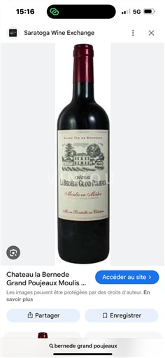 Bordeaux Moulis-en-Médoc Château La Bernède Grand Poujeaux 2011