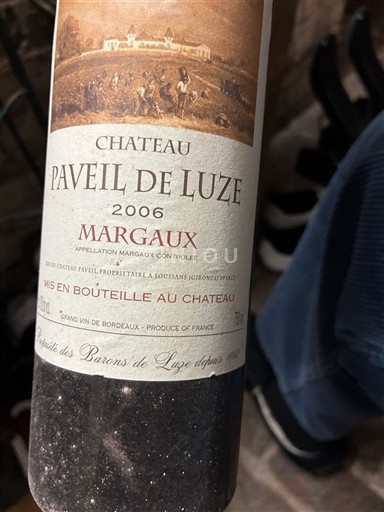 Burdeos Margaux Château Paveil de Luze 2006