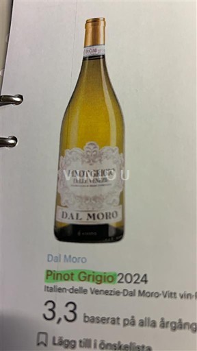 Benecija Delle Venezie Dal Moro Pinot Grigio 2024
