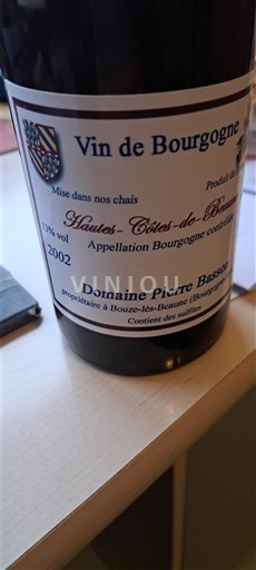 Burgundi Beaunen Ylämaat Domaine Pierre Basson 2002