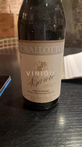 Piémont Acqui Cavallotto Vigna S. Giuseppe Riserva Bricco Boschis 1991
