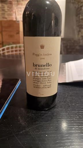 Toscana Brunello di Montalcino. Poggio Antico 1990