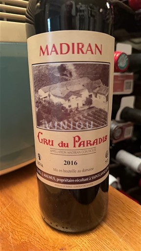 South West Madiran J. Maumus Cru du Paradis 2016