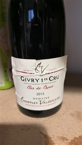 Burgundija Ni doloceno Premier Cru Domaine Chofflet-Valdenaire Clos de Choué 2013