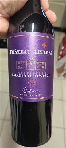 Bordeaux Lalande-de-Pomerol Château Altimar Solemnys Vieilles Vignes de Néac 2022