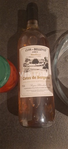 Zuidwest-Frankrijk Côtes-de-Bergerac Clos Bellevue 2001