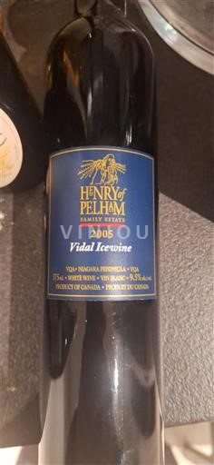 Ontario Niagara-niemi Henry of Pelham Vidal Icewine 2005