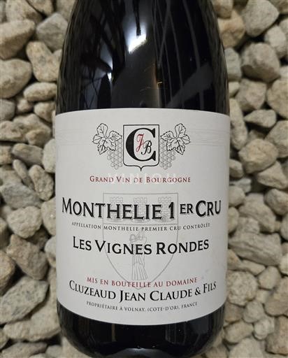Borgonha Monthélie Premier Cru Cluzeaud Jean Claude & Fils Les Vignes Rondes Não Sazonado