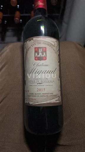 Bordeaux Castillon Côtes de Bordeaux Château Migaud 2015