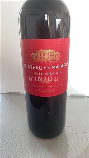 Bordeaux Blaye-Côtes-de-Bordeaux Château S Matards Spéciale Icke årgångsbetecknad