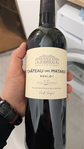 Burdeos Blaye-Côtes de Burdeos Château S Matards Merlot Sin añada