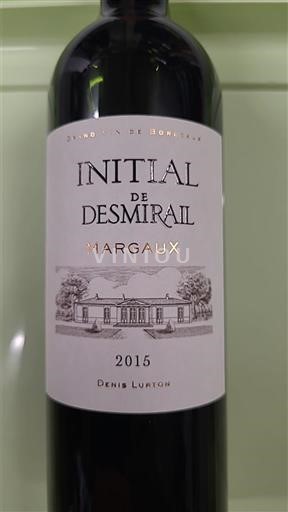 Bordeaux Margaux Desmirail Initial de Desmirail 2015