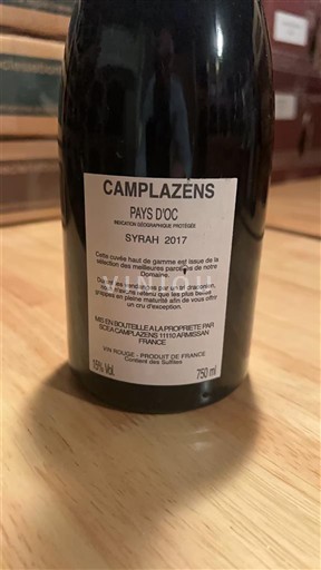 Languedoc och Roussillon Pays d'Oc Camplazens 2017