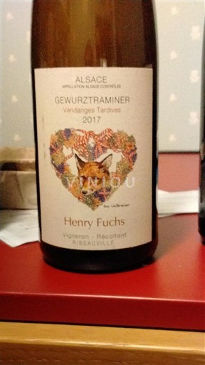 Elsass Vendanges Tardives Henry Fuchs Gewurztraminer Vendanges Tardives 2017