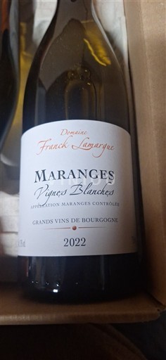 Burgundija Maranges Domaine Franck Lamargue Vignes Blanches 2022