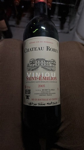 Bordeaux Saint-Émilion Château Robin 2005
