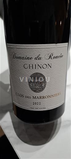 Vallée de la Loire Chinon Domaine Roncée Clos des Marronniers 2022